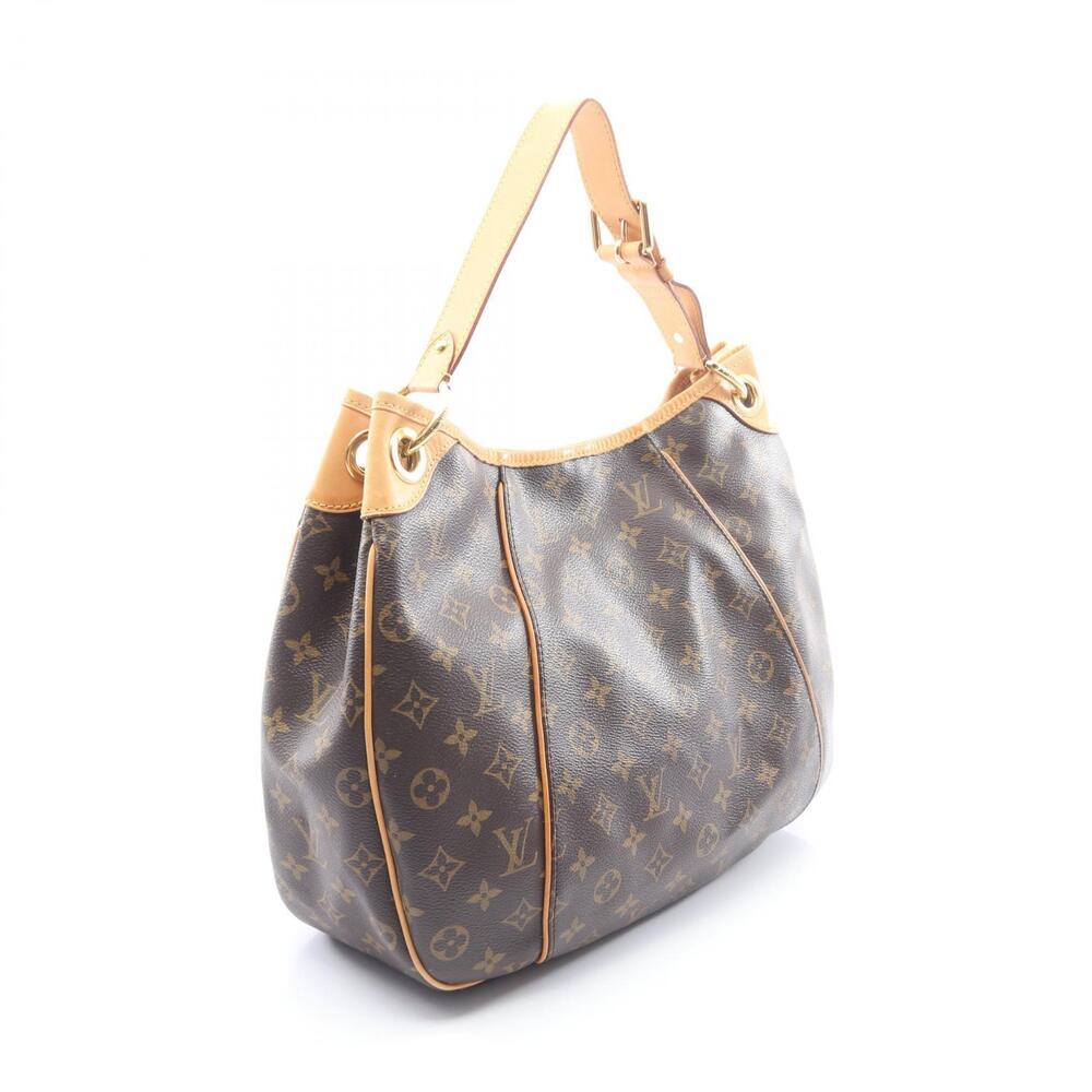 Louis Vuitton Monogram Bag Canvas Brown Galliera Shoulder Leather Brown